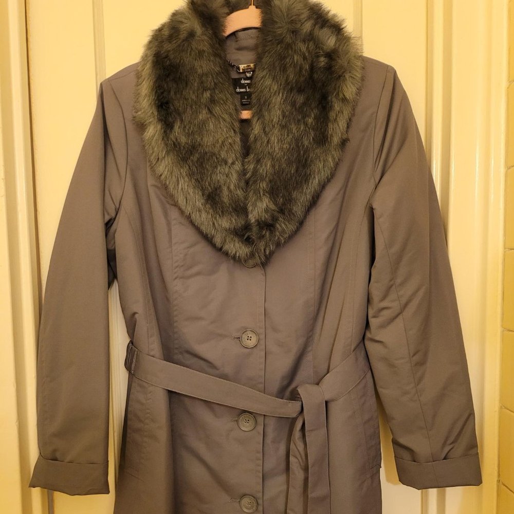 Dennis by Dennis Basso Gray Trenchcoat